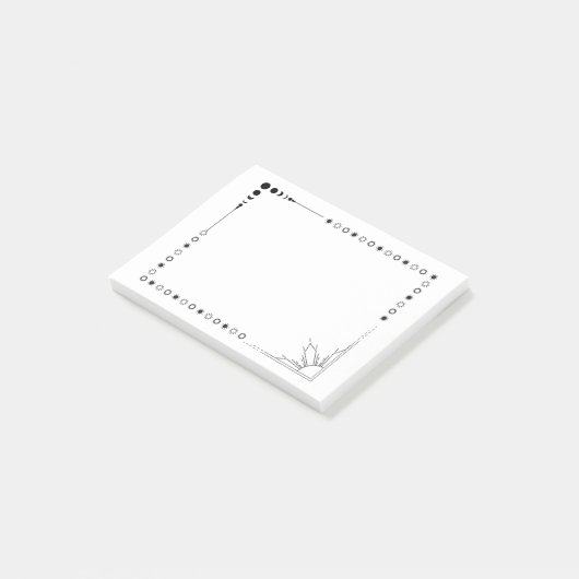 Zon en maan posten het post-it® notes (Schuin)