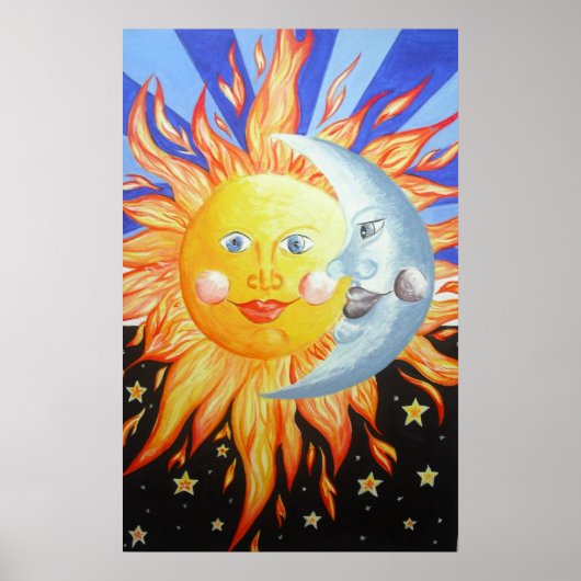zon en maan poster (Voorkant)