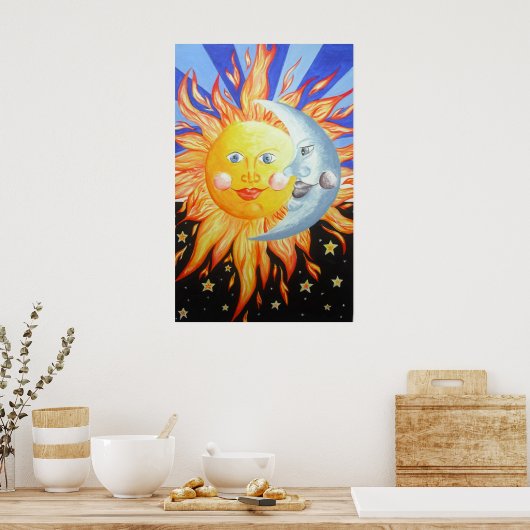zon en maan poster (Keuken)