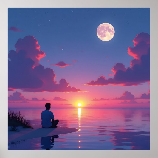 Zon en maan poster (Voorkant)