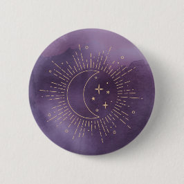 Zon en Maan Ronde Button 5,7 Cm