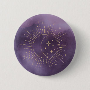 Zon en Maan Ronde Button 5,7 Cm