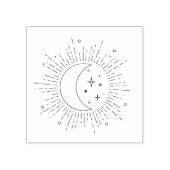 Zon en Maan Rubberstempel (Afrduk)