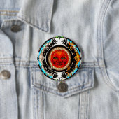 Zon en Maan Ruimte Mandala Ronde Button 7,6 Cm (In situ)