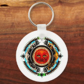 Zon en Maan Ruimte Mandala Sleutelhanger (Voorkant)
