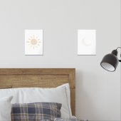 Zon en maan set van 2 kinderkamer print (Slaapkamer)