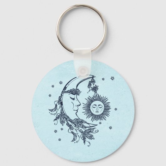 Zon en Maan Sleutelhanger (Voorkant)