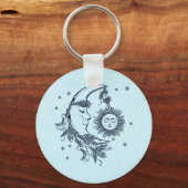 Zon en Maan Sleutelhanger (Voorkant)