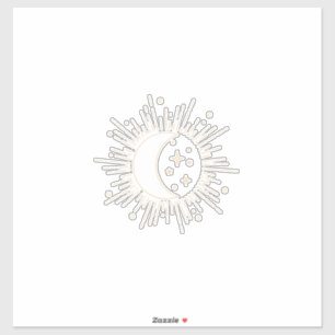 Zon en Maan Sticker