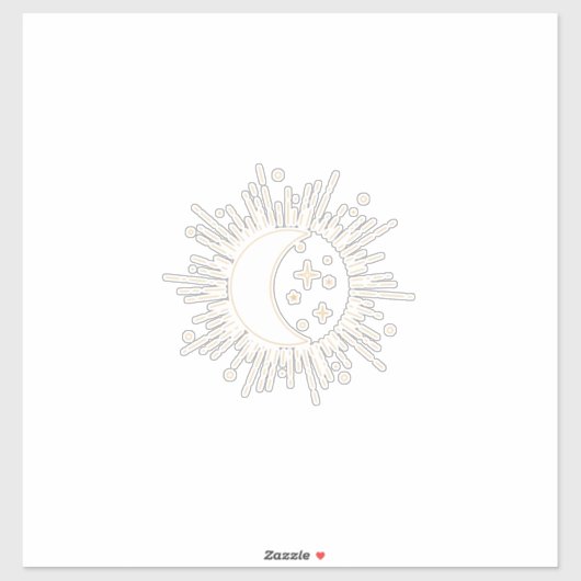 Zon en Maan Sticker (Vel)