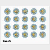 Zon en Maan Sunshine MoonKind Ronde Sticker (Vel)