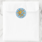 Zon en Maan Sunshine MoonKind Ronde Sticker (Tas)