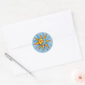 Zon en Maan Sunshine MoonKind Ronde Sticker (Envelop)