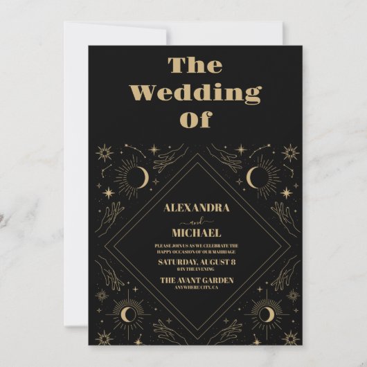 Zon en Maan Tarot Kaart Bruiloft (Voorkant)