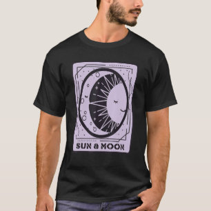 Zon En Maan Tarotkaart Mystieke Kaarten Occultisme T-shirt