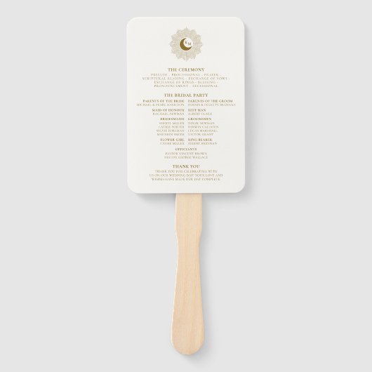 Zon en maan tijdloos programma Fan Handwaaier (Voorkant)