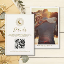 Zon en maan tijdloze QR-code Details Kaart