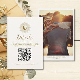 Zon en maan tijdloze QR-code Details Kaart