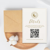 Zon en maan tijdloze QR-code Details Kaart