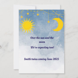 Zon en maan tweeling aankondiging