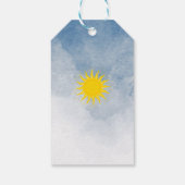 Zon en Maan Twin Baby shower Gift Label Cadeaulabel (Achterkant)