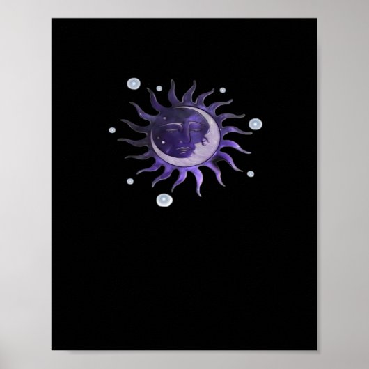 Zon en Maan Whimsigothic Gothic Witchy Witch Poster (Voorkant)