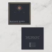 Zon en Maan Witchy Stud Oorbel Display Vierkante Visitekaartje (Voorkant / Achterkant)