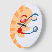 Zon- en maangezichten grote klok (Hoek)