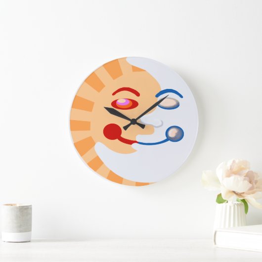 Zon- en maangezichten grote klok (Huis)