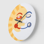 Zon- en maangezichten grote klok (Hoek)