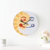 Zon- en maangezichten grote klok (Huis)