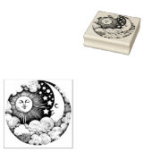 Zon en MaanKind Zonneschijn Rubberstempel (Gestempeld)