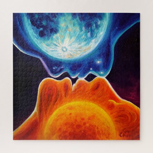 Zon- en maankus legpuzzel (Verticaal)