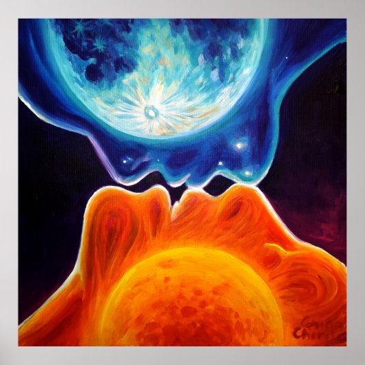 Zon- en maankus poster (Voorkant)