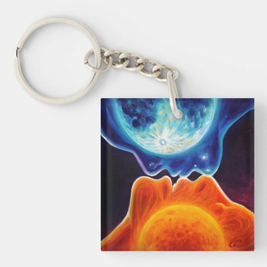 Zon- en maankus sleutelhanger (voorkant)