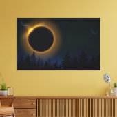 Zon- en maansverduistering canvas afdruk (Insitu (Woonkamer))