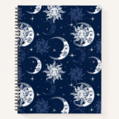 Zon en manen spiraal Notitieboek - Celestial Journ (Voorkant)