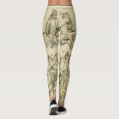ZON- EN MOON-Antiek zwarte witte asstrologie Teken Leggings (Achterkant)