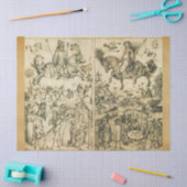 ZON- EN MOON-Antiek zwarte witte asstrologie Teken Tissuepapier (Craft)