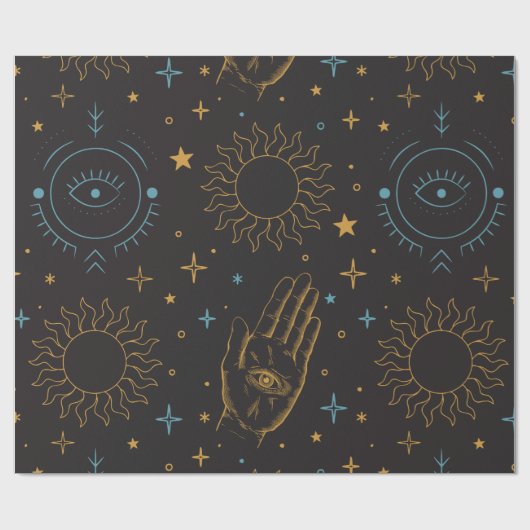 Zon- en Moon Celestial-wrapppapier Cadeaupapier (Vlak)