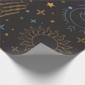 Zon- en Moon Celestial-wrapppapier Cadeaupapier (Hoek)