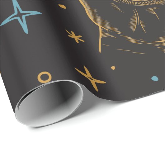 Zon- en Moon Celestial-wrapppapier Cadeaupapier (Rol Hoek)