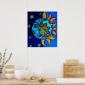 ZON- EN MOON-KOUPLE TERMIJN POSTER (Keuken)