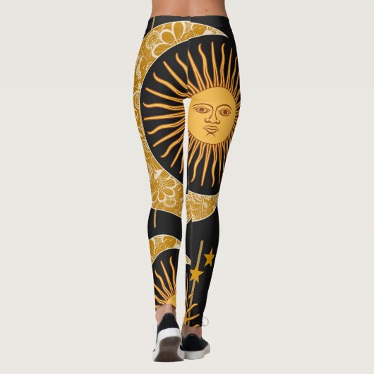 Zon en Moon Night of Day Draag Leggings (Achterkant)