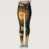 Zon en Moon Night of Day Draag Leggings (Voorkant)
