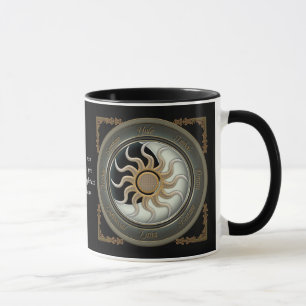Zon- en Moon Pagan Wheel Aangepaste Mugs Mok