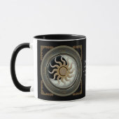 Zon- en Moon Pagan Wheel Aangepaste Mugs Mok (Links)