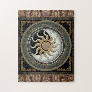 Zon- en Moon Pagan Wheel Legpuzzel