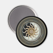 Zon- en Moon Pagan Wheel Magneet (Voorkant / Achterkant)