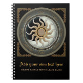 Zon- en Moon Pagan Wheel Notitieboek (Voorkant)